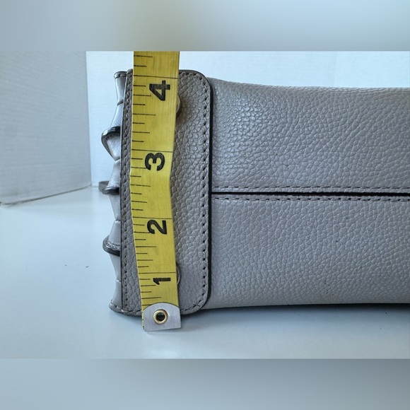 Michael Kors Mercer Grey Leather Tote Bag Purse - Picture 9 of 14